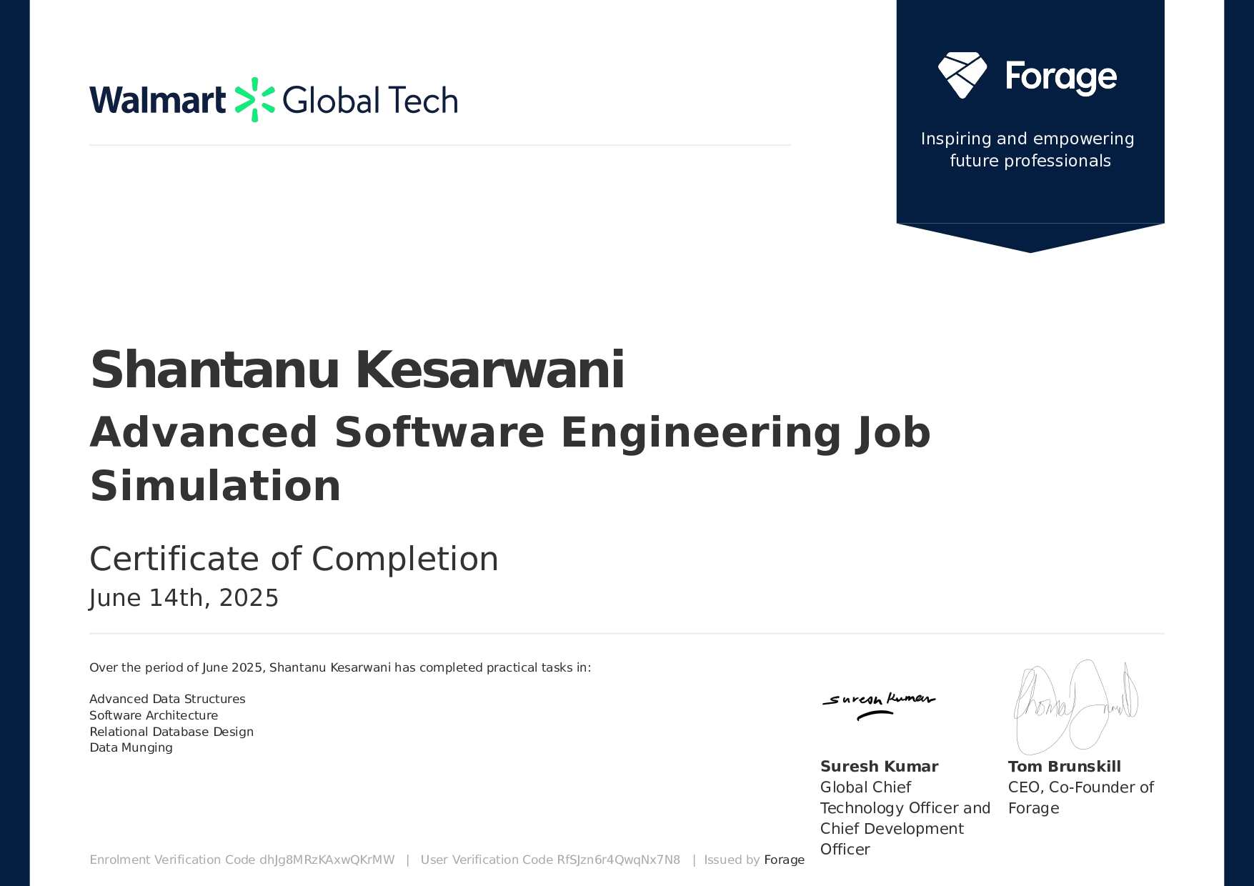 Walmart Certification
