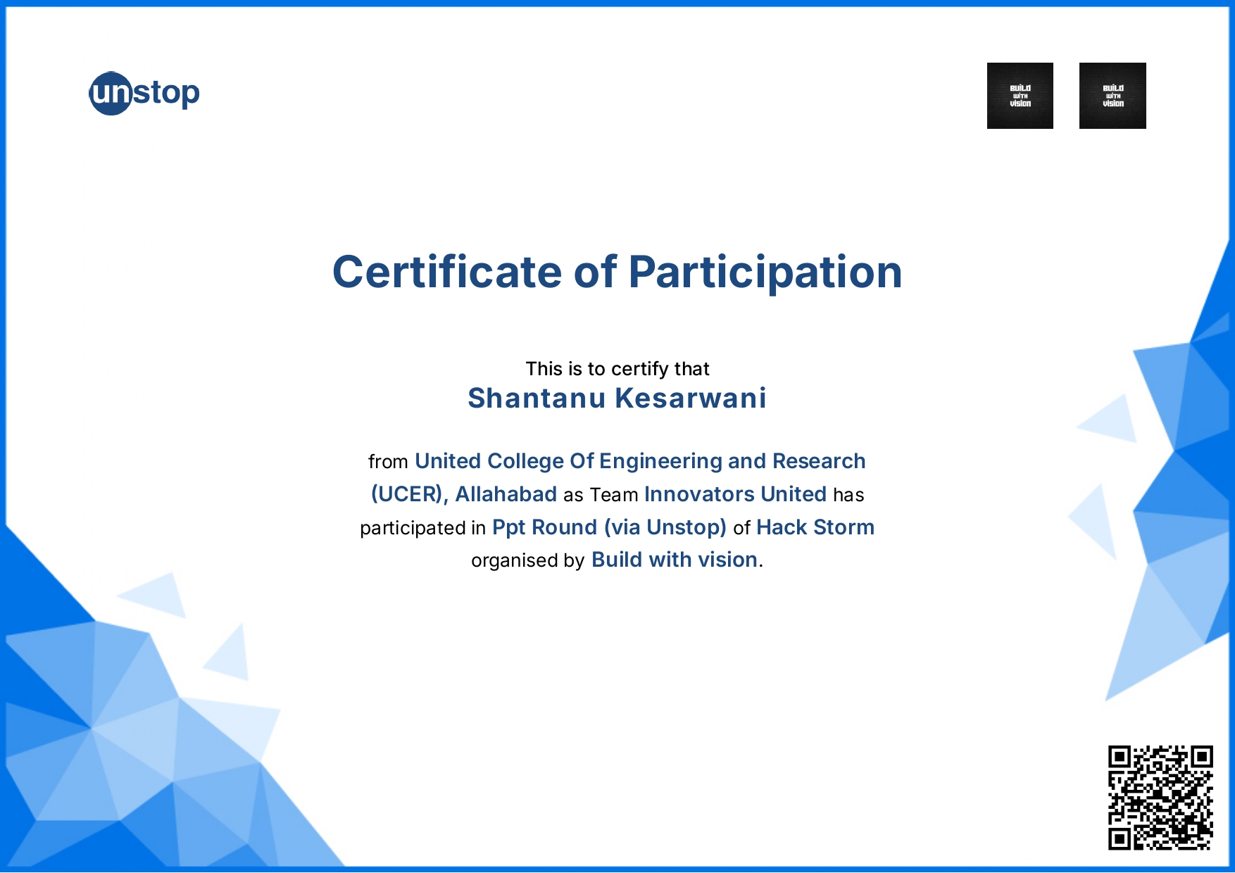Unstop Certification