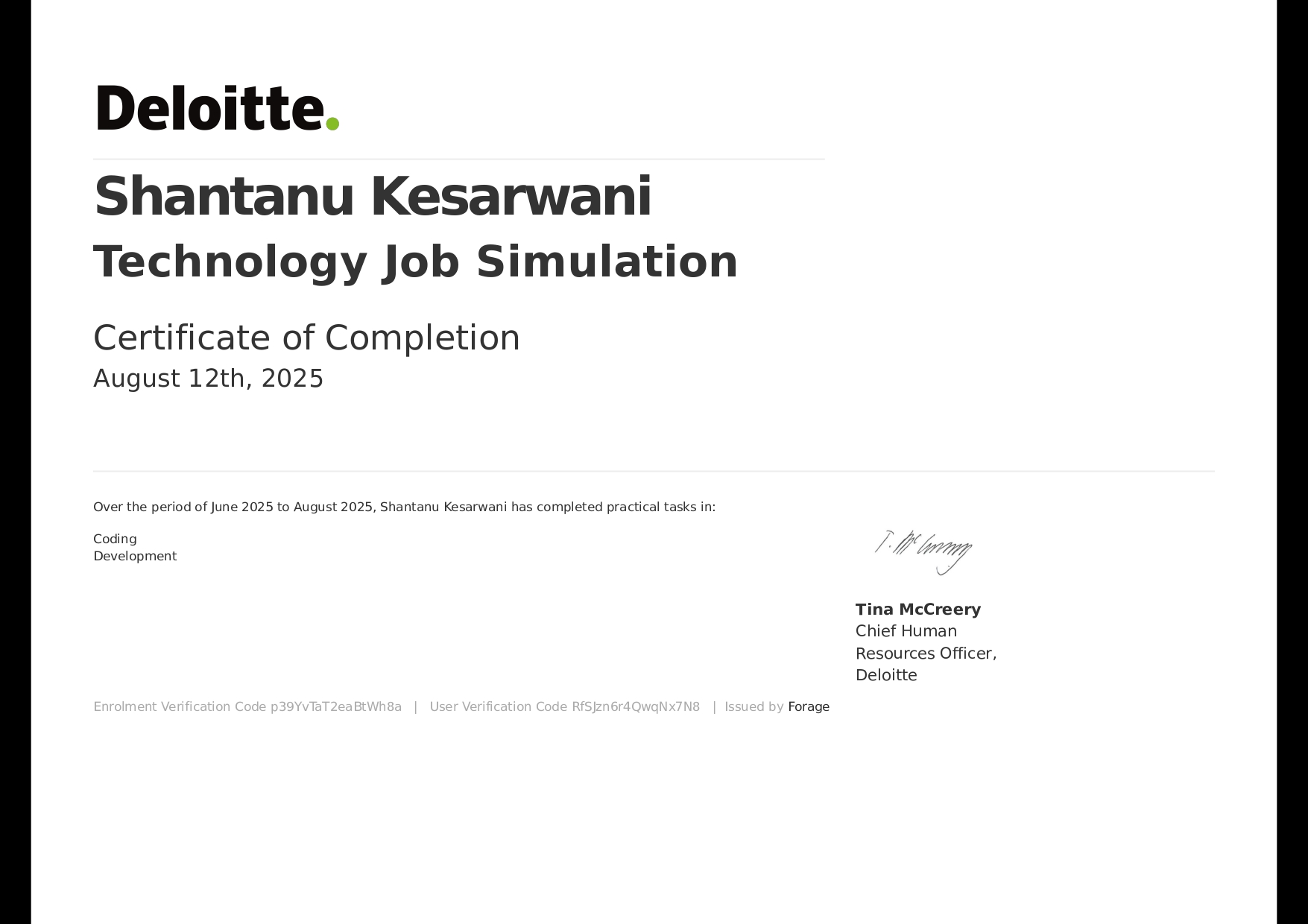 Deloitte Certification